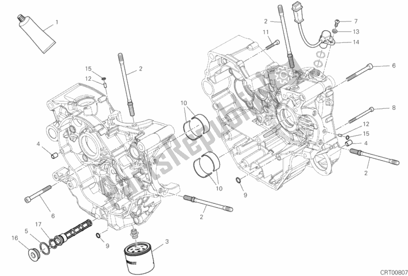 Todas las partes para 10a - Par De Semicárter de Ducati Multistrada 950 S Thailand 2020